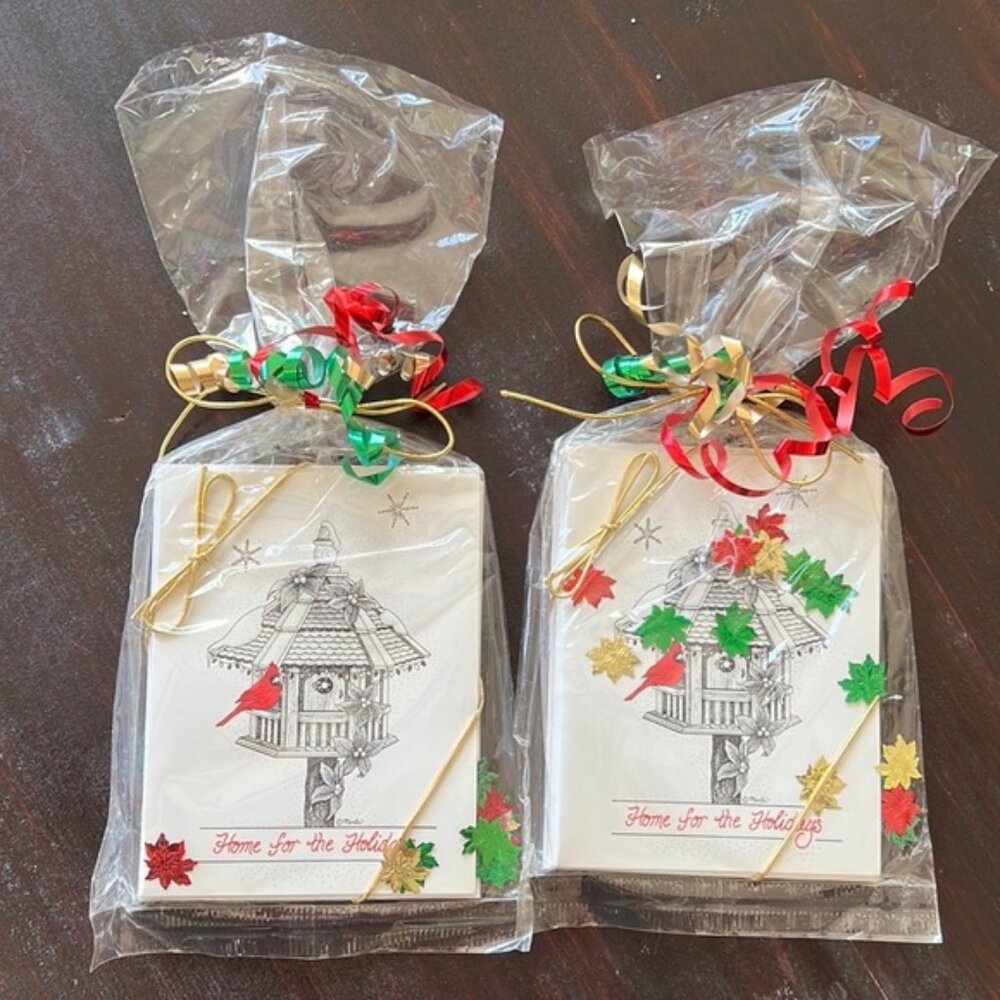Holiday Cards with Red and Green Accents